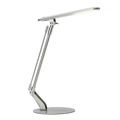 Afbeelding van Brilliant Leuchten Ledbureaulamp BRENDAN 46 cm hoogte, in hoogte verstelbaar, metaal, draaibaar, grijs, drukschakelaar