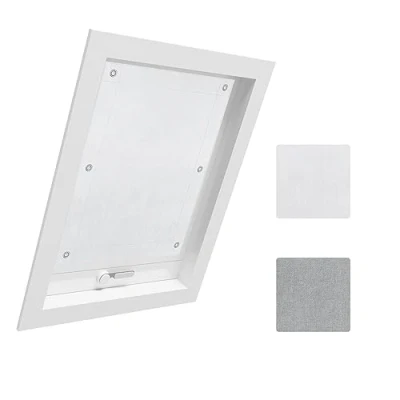 Afbeelding van WOLTU Thermo rolgordijn voor dakramen, zonder boren, zonwering, verduisterend met zuignappen, thermisch rolgordijn, hittebescherming 57 x 100 cm, wit