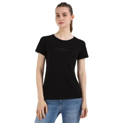 Afbeelding van Calvin Klein Jeans Institutional Graphic SLIM TEE Tshirt basic, Dames, Maat: XS, Black