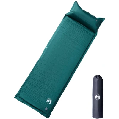 Afbeelding van vidaXL Kampeermatras met kussen zelfopblazend 1 persoons groen