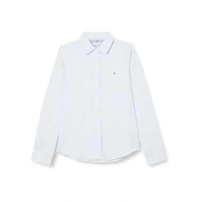 Afbeelding van Tommy Hilfiger Essential Stripe Regular FIT Overhemdblouse Ithaka stp breezy blue, Dames, Maat: 32, blue