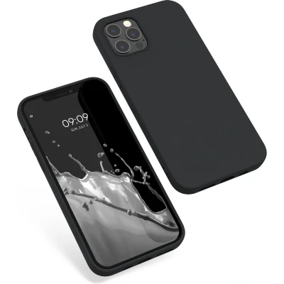 Afbeelding van kwmobile telefoonhoesje compatibel met Apple iPhone 12 Pro Max hoesje Zachte case voor smartphone Back cover in mat zwart