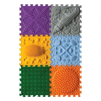 Afbeelding van ORTO NATURE Massagepuzzel Vloermatten Orthopedische Spelmat voor Kinderen, Zintuiglijk spel, Interlocking Vloertegels, Kinderspeelmatten, Spelmatset (jonge ontdekker)