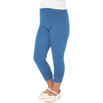 Afbeelding van Merry Style MS MS10 293 LE Meisjes Leggings Sport Vrijetijdsbroek 3/4 Capri Viscose Sporbroek Yogabroek Blauw 134