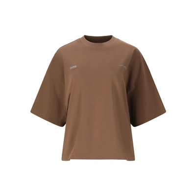 Afbeelding van SOS Iraya Tshirt print, Dames, Maat: Medium, Shitake