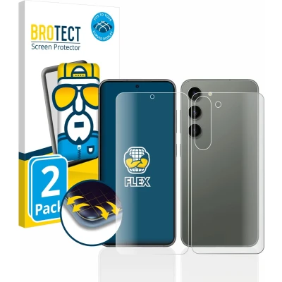 Afbeelding van BROTECT Screenprotector voor Samsung Galaxy S23 Plus (Voor+Achter) Folie Beschermfolie transparant volledig dekking (2 Stuks)