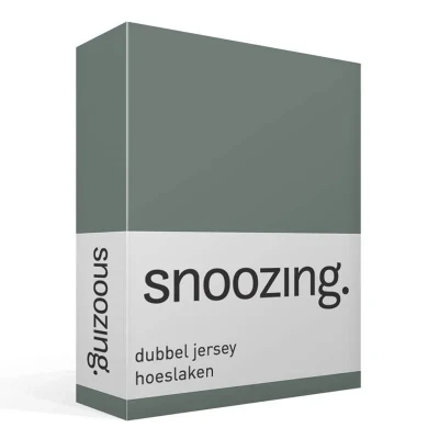 Afbeelding van Snoozing Dubbel Jersey Hoeslaken Lits jumeaux 180x200/220 cm Groen