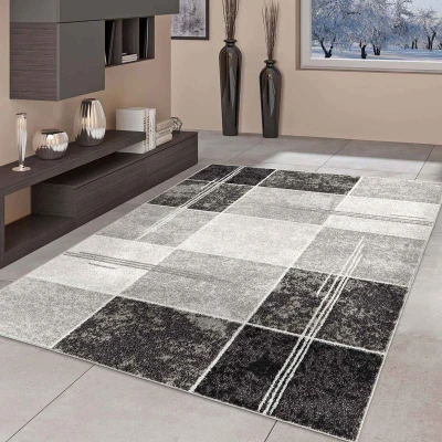 Afbeelding van Modern Vloerkleed City Chic Geblokt Grijs 160x220 Cm
