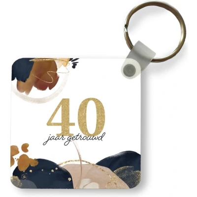 Afbeelding van Sleutelhanger Uitdeelcadeautjes Spreuken 40 jaar getrouwd Quotes Trouwen Plastic