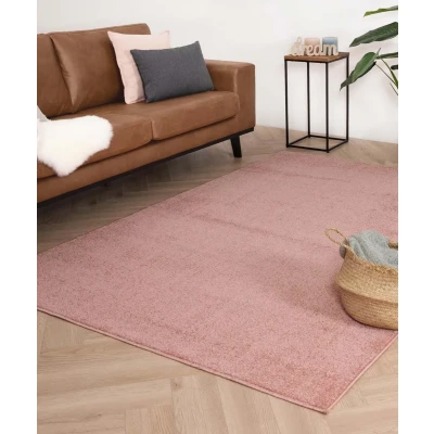 Afbeelding van Vierkant Tapijt/Vloerkleed Fine Roze 160x160 Cm