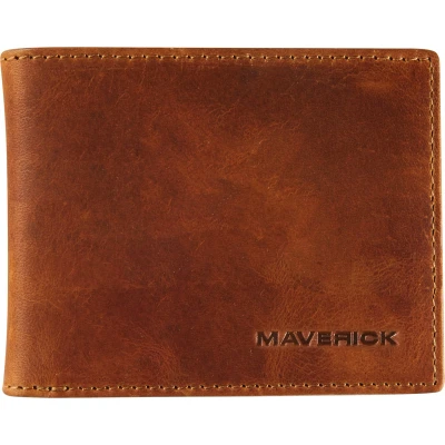 Afbeelding van Maverick new man portomonnee billfold RFID Volnerf rundsleder cognac