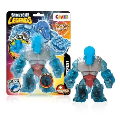 Afbeelding van CRAZE Legends Stretchy Silvercrest Elastische actiefiguren voor kinderen, rekbare superheldenfiguren om te verzamelen met slijmvulling