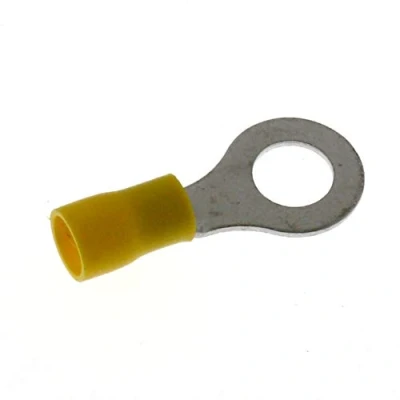 Afbeelding van 25 x SeKi ringkabelschoenen, 4,0 6,0 mm², M8, geel, geïsoleerd, ringschoenen, kabelschoenen