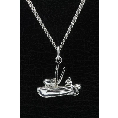Afbeelding van Zilveren Vissersboot ketting hanger