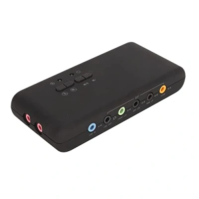 Afbeelding van USB 7.1 Externe Geluidskaart, DAC en Versterkergeluidskaart, Dubbele 3,5 Mm Microfooningang, Optische Ingang, Uitgang, voor Pc laptopcomputer Luidsprekersysteem