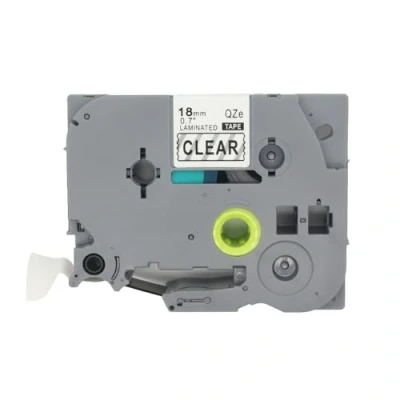 Afbeelding van BROVACS 1 Pack Zwart op Clear Gelamineerde Label Tape Compatibel voor Brother P Touch Printer TZ 141 TZe 18mm 3/4&quot; OPA4141