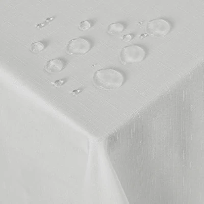 Afbeelding van Deconovo Linnen Tafelkleed Waterafstotend Vierkante Tafeldoek met Lotuseffect in Polyester Afneembaar voor Eettafel Partij Zwart