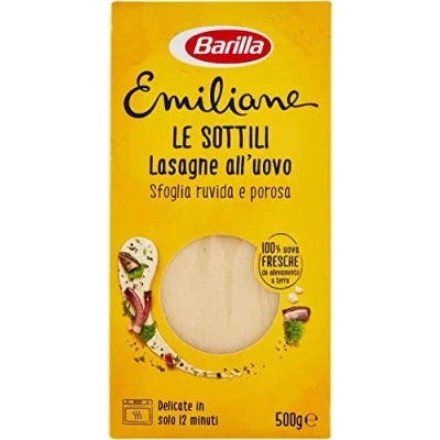 Afbeelding van Barilla Emiliane Lasagne &quot;Le sottili&quot; all&#039;uovo noedels met ei 500 g