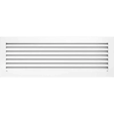 Afbeelding van KRATKI ventilatierooster FRESH 17 x 49 cm Wit Heteluchtrooster met stalen lamellen Uitlaatrooster Voor schoorsteenventilatie elk type interieur