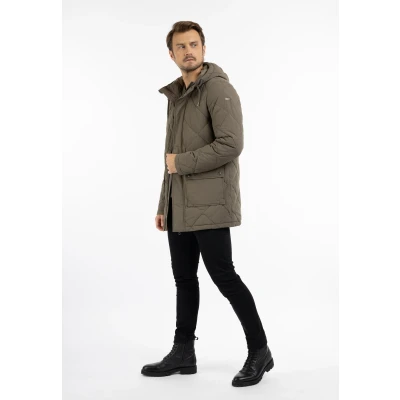 Afbeelding van DREIMASTER Vintage Heren Overgangsjack Met Lichte Voering M / Olijf 100% Katoen