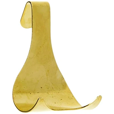 Afbeelding van DURATOOL D01230 Messing Plated Picture Rail Haken, 10 Pack, Geelbruin