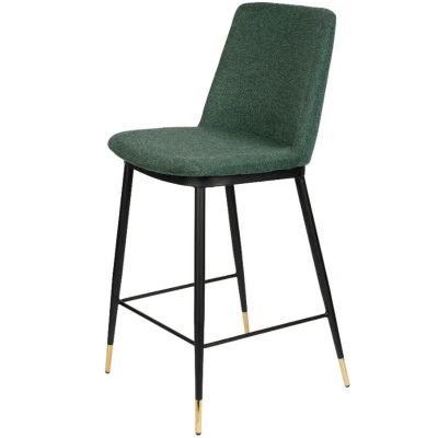 Afbeelding van Puur Larvik counter barstoel 65 cm donkergroen Stof