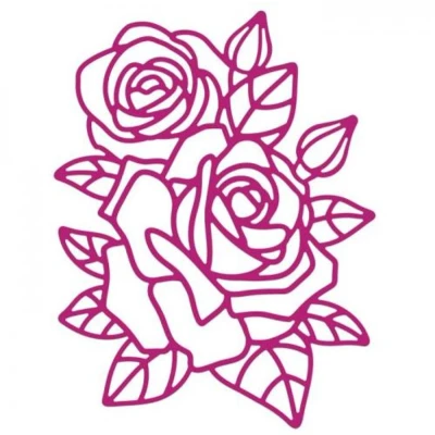 Afbeelding van Gemini Elements Large Floral Outline snijmal Roses