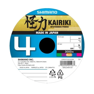 Afbeelding van Shimano Fishing Kairiki 4 Gevlochten Vislijn 3000 M Veelkleurig 0.060 mm