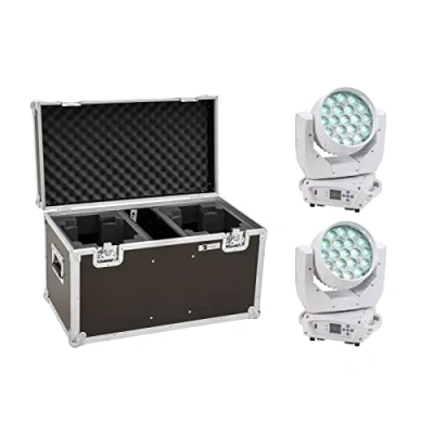 Afbeelding van EUROLITE Set 2x LED TMH X4 Moving Head Wash Zoom wh + Case
