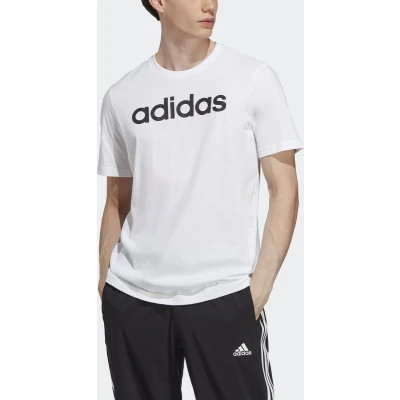 Afbeelding van adidas Sportswear Essentials Linear Tshirt print, Heren, Maat: XL, White /black