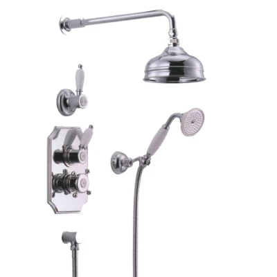 Afbeelding van Huber Victorian Thermostatische Inbouw Doucheset 30cm regendouche Chroom 1208679132