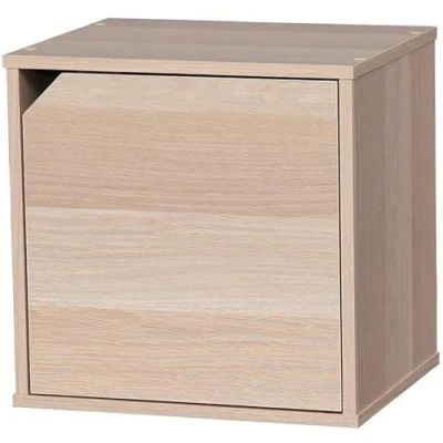 Afbeelding van Iris Ohyama, houten kast / ruimtebesparend plank opbergeenheid locker, Stapelbaar en flexibel, Kantoor, Woonkamer QR 34D LichtBruin
