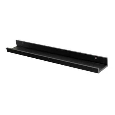 Afbeelding van Wackadoo® Houten fotolijst incl. bevestigingsmateriaal (zwart, 70) fotorail galerijrail wandplank wandboard