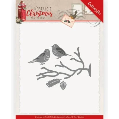 Afbeelding van Birds Nostalgic Christmas Cutting Dies by Amy Design