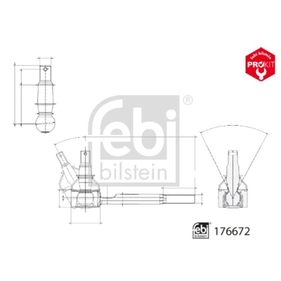 Afbeelding van Febi Bilstein Spoorstangeind / Stuurkogel 176672
