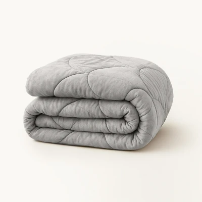 Afbeelding van Bed in a Bag 2 1 Velvet Stone Grey Luxe &amp; Comfort Persoons 140x200