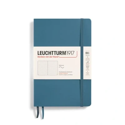Afbeelding van Leuchtturm Notitieboek B6+ Softcover Stone Blue Gestippeld