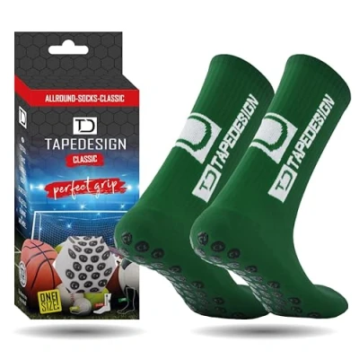 Afbeelding van Tapedesign Klassieke voetbalsokken met rubberen noppen (uniseks)