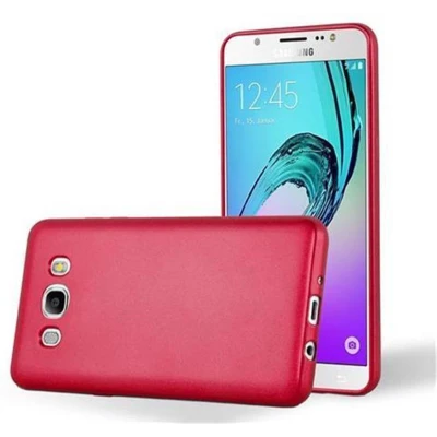 Afbeelding van Cadorabo Hoesje geschikt voor Samsung Galaxy J5 2016 in METALLIC ROOD Beschermhoes gemaakt van flexibel TPU silicone Case Cover