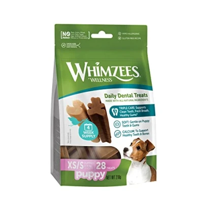 Afbeelding van Whimzees Puppy Value Bag Hondensnacks 28 stuks Xs/S
