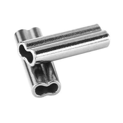 Afbeelding van Vissen mouwen, koperdraad buis toonaangevende visdraad Crimp mouw dubbele vat dirigent kit (100 stuks) (1,2 mm * 10 mm)