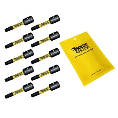 Afbeelding van 10 x SabreCut SCRSQ232_10 32mm SQ2 Vierkante Magnetische Impact Schroevendraaier Driver Bits Set Single Ended Heavy Duty