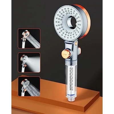 Afbeelding van HAPPUP Beauty SPA Douchekop met Filter, Waterbesparend, Hogedruk Douchekop, 3 Straalsoorten, Regendouche, Spaardouchekop