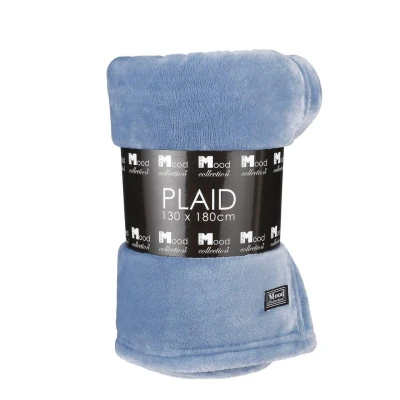 Afbeelding van In The Mood Collection Famke Fleece Plaid 180 x 130 cm Lichtblauw