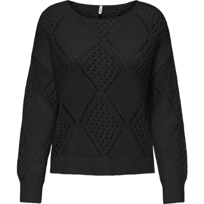 Afbeelding van Only Trui Onlpatricia Ls Structure O neck Cc 15334925 Black Dames Maat M
