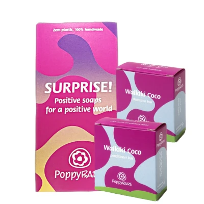 Afbeelding van POPPYBARS Shampoo Bar WAIKIKI COCO 60G Voor Normaal Droog Haar