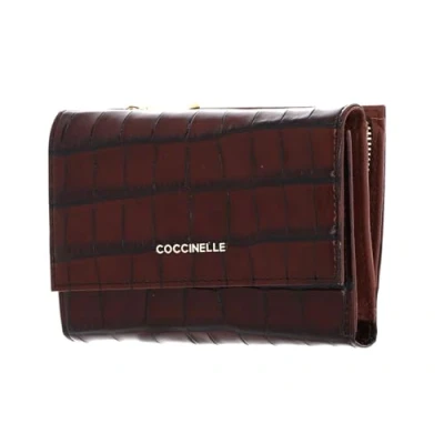 Afbeelding van COCCINELLE Metallic Croco Shiny Soft Wallet Vintage