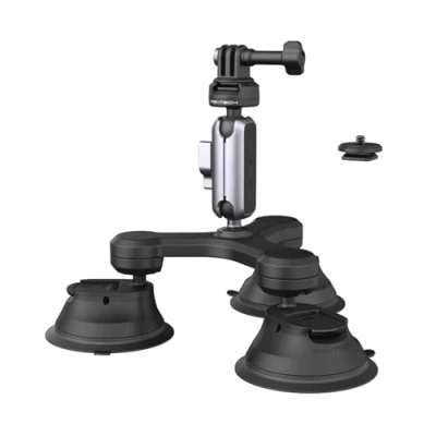 Afbeelding van PGYTECH CapLock Drievoudige zuignap voor DJI OSMO Action 4/3, Gopro 12/11/10 met 1/4&quot; 20 standaard schroefdraadadapter, compatibel Insta360 X4/X3, Pocket 3/2