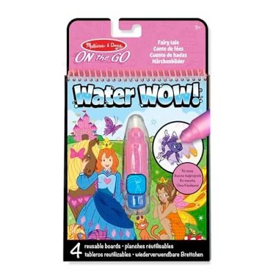 Afbeelding van Melissa &amp; Doug Water WOW! voor onderweg Herbruikbaar kleurblok met verborgen afbeeldingen Sprookjes
