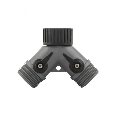 Afbeelding van Hydro Fit Verdeler PVC U 3/4 inch binnendraad x buitendraad grijs